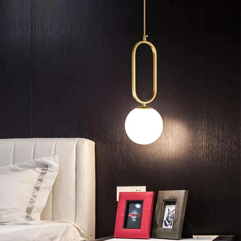 Afralia™ Glass Ball Pendant Lights Dining Decor Chandeliers Kitchen Hanging Lamp Fixture