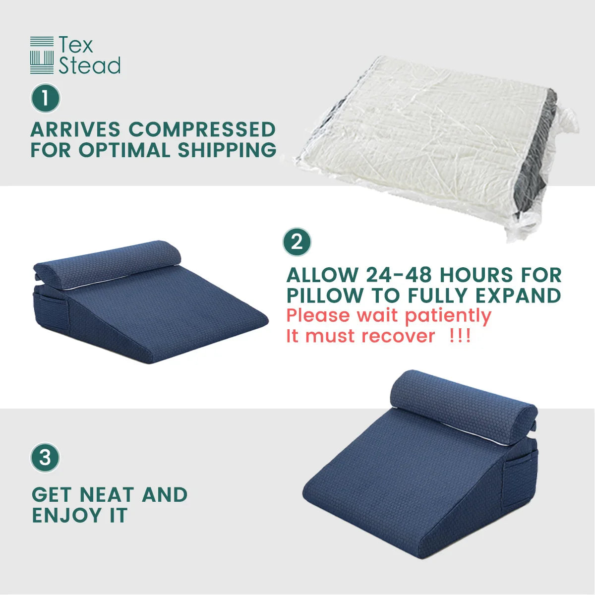 Afralia™ Memory Foam Wedge Pillow for Acid Reflux Relief & Comfort Support