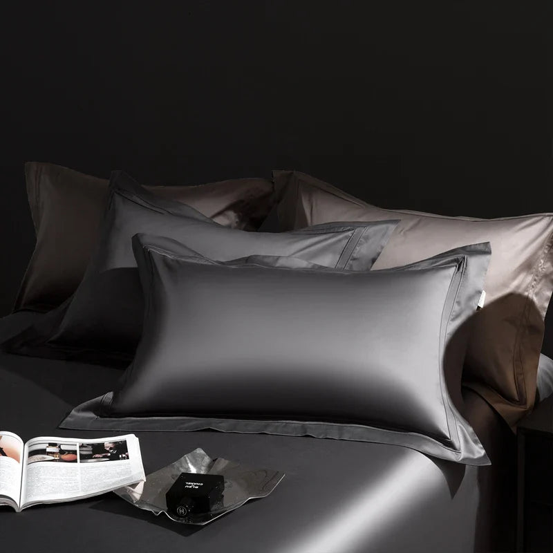 Afralia™ Luxury Solid Color 1000TC Egyptian Cotton Bedding Set: 4Pcs