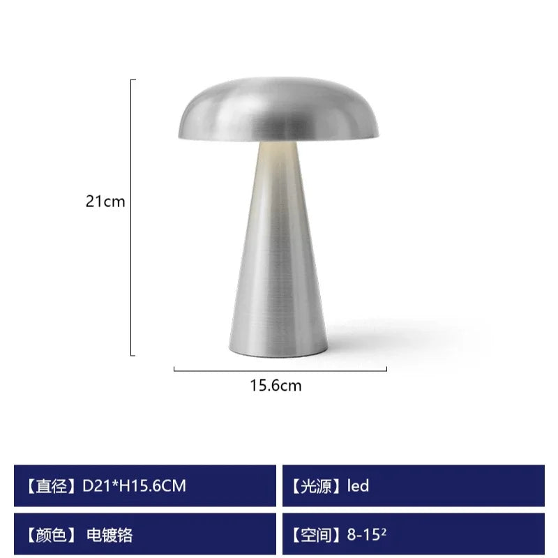 Afralia™ Mushroom Table Lamp Touch Switch Medieval Bauhaus Desk Light for Bedroom