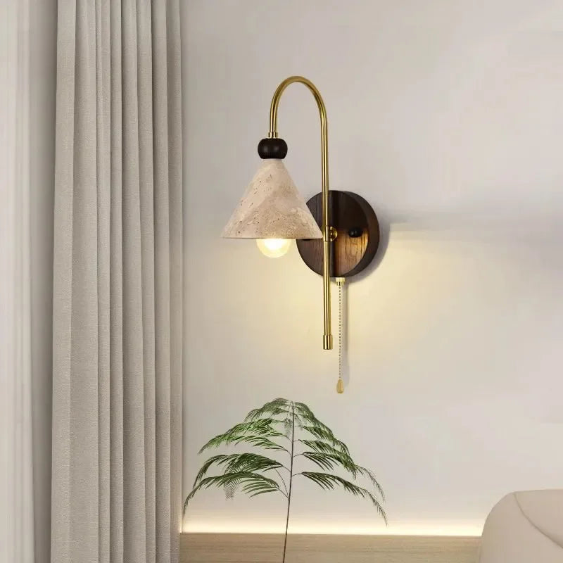 Afralia™ LED Marble Wall Light for Bedroom, Living Room, Dining Room, Hallway