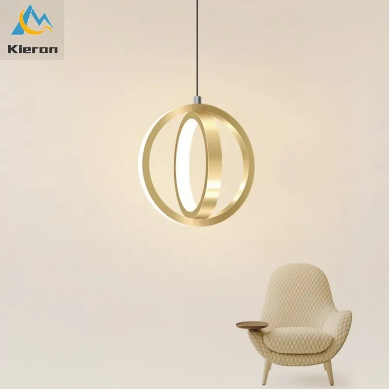 Afralia™ LED Iron Art Small Chandelier for Bedroom Study Living Room Decor