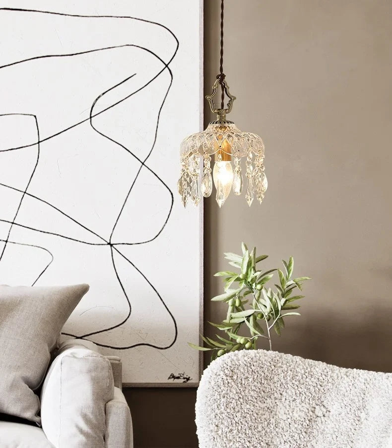 Afralia™ Crystal LED Ceiling Light - Modern Style for Bedroom, Living, Dining Room