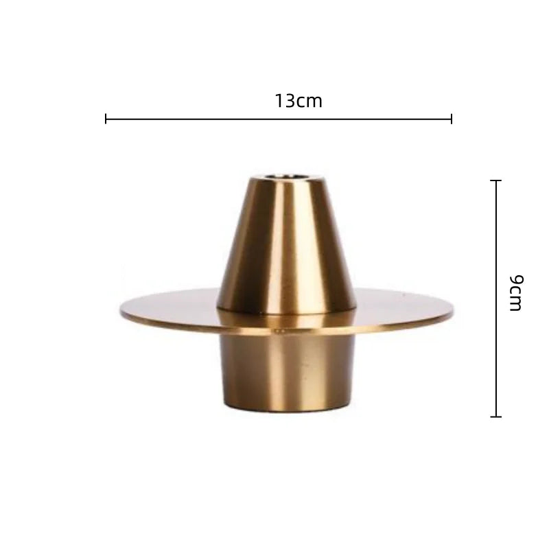 Afralia™ Golden Geometry Metal Handicraft Flower Vase UFO Home Decor