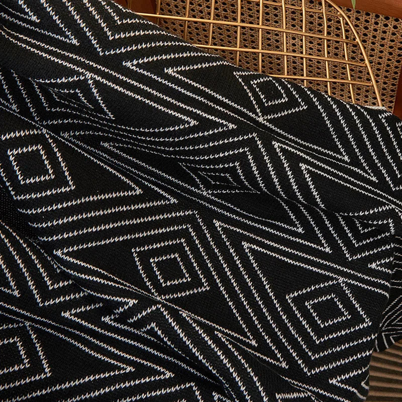 Afralia™ Grey Knitted Woolen Blanket: Nordic Style, Comfortable & Versatile Summer Sofa Throw