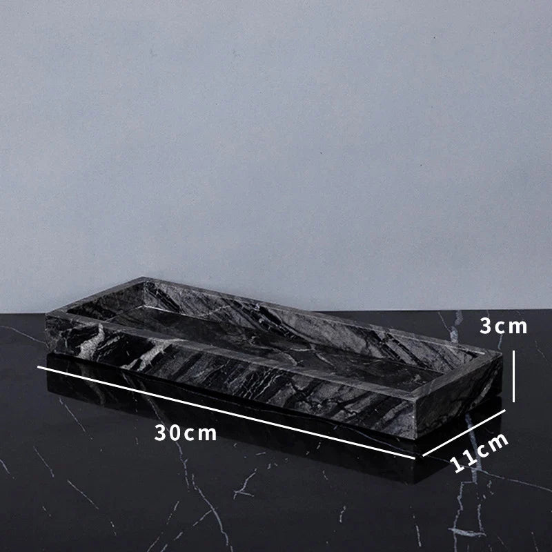 Afralia™ Marble Bathroom Accessories Set Electric Toothbrush Holder Glass Cup Tray