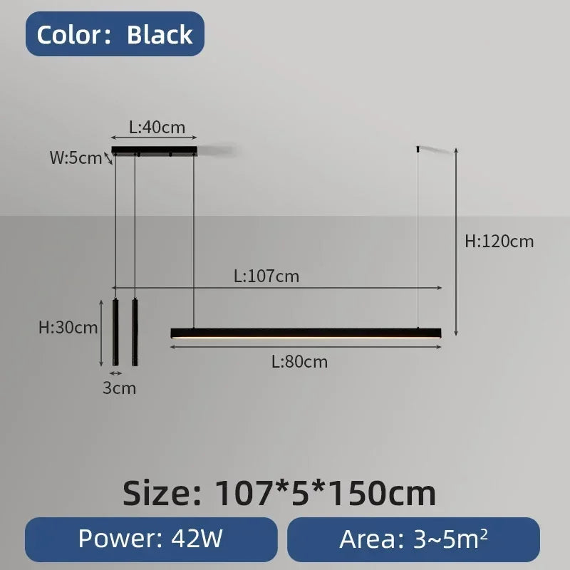 Afralia™ Minimalist Dimmable Chandelier for Dining Kitchen Office Bar Pendant Lighting