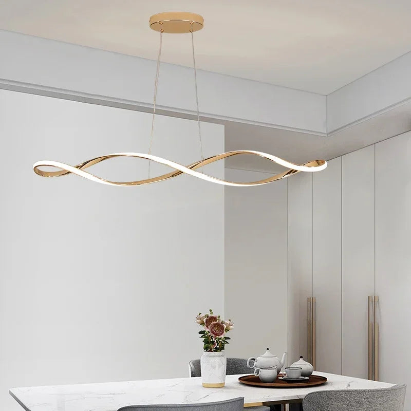 Afralia™ LED Pendant Light: Modern Hanging Lamp for Living Dining Room Kitchen Bar Loft