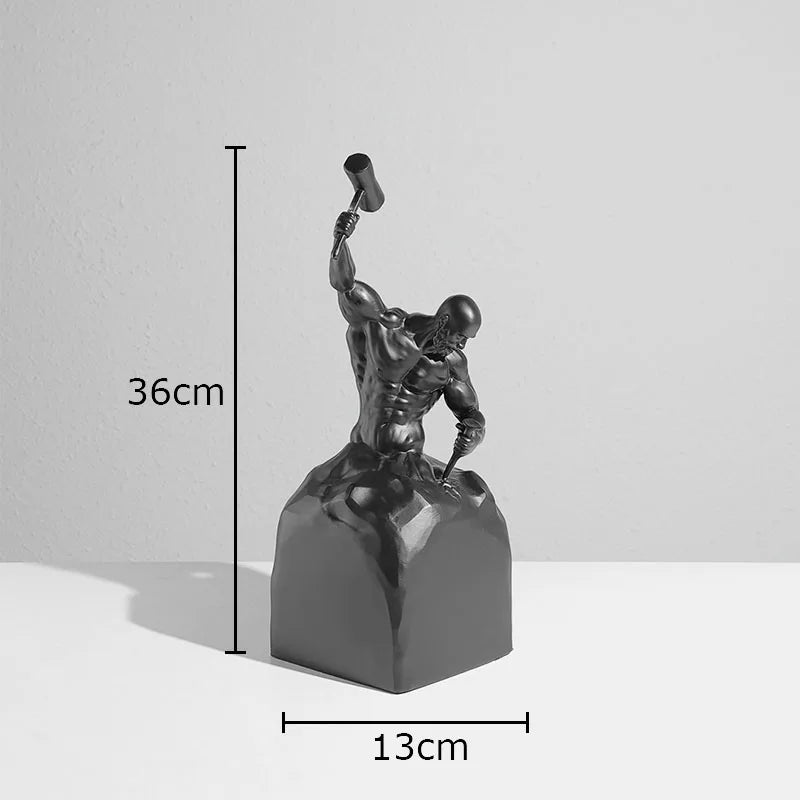 Afralia™ Abstract Art Character Statue Resin Sculpture Desk Ornament