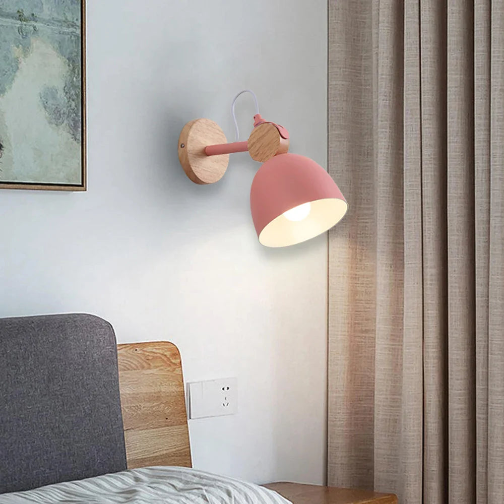 Afralia™ Pink Wall Lights: Nordic Minimalist Bedroom Bedside Lamps, Modern Living Room Decor