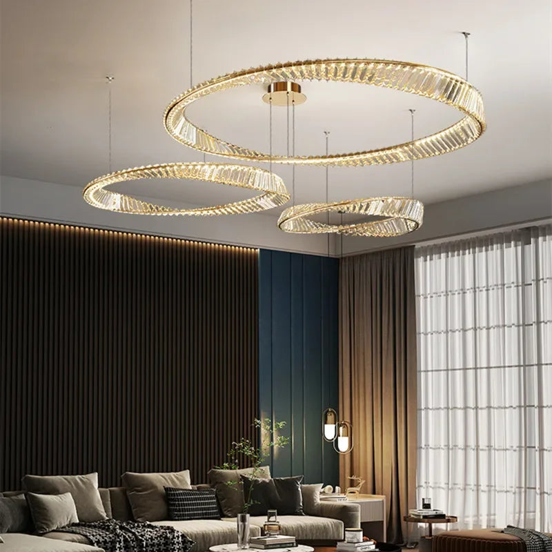 Afralia™ Luxury Crystal Chandelier: Elegant Living Room & Bedroom Lighting Fixtures