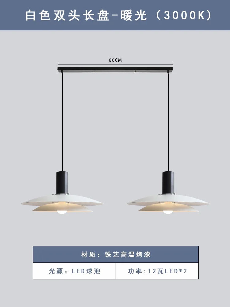 Afralia™ Nordic Medieval LED Pendant Lights: Industrial Black/White/Beige for Bar, Bedroom, Kitchen, Studio