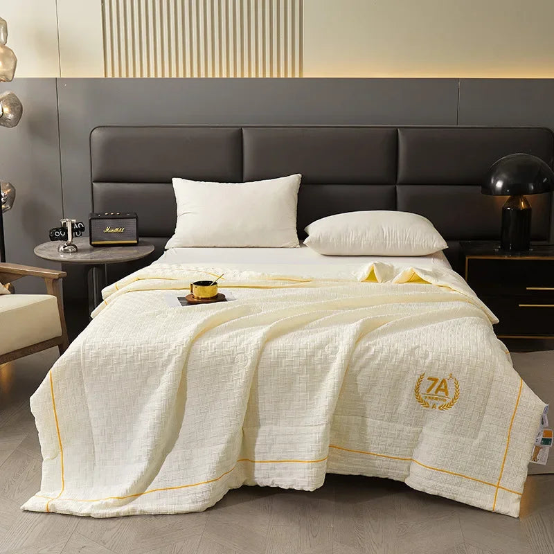 Afralia™ Summer Antibacterial Jacquard Embroidered Quilt, Maternal & Child Grade Luxury Comforter