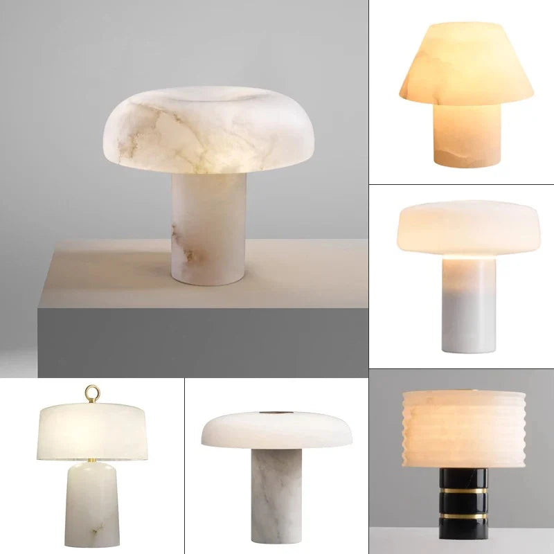 Afralia™ Marble Element Table Lamp - Indoor Desk Light for Bedroom, Study & Home Decor