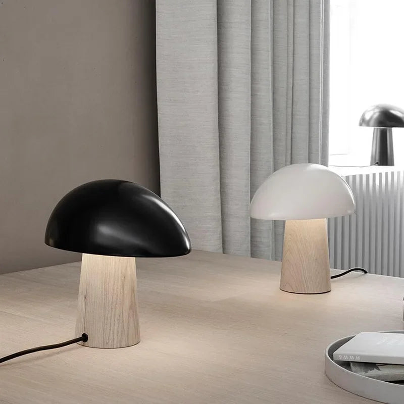 Afralia™ Mushroom Table Lamp LED Light for Bedroom, Study, Living Room, and Hotel