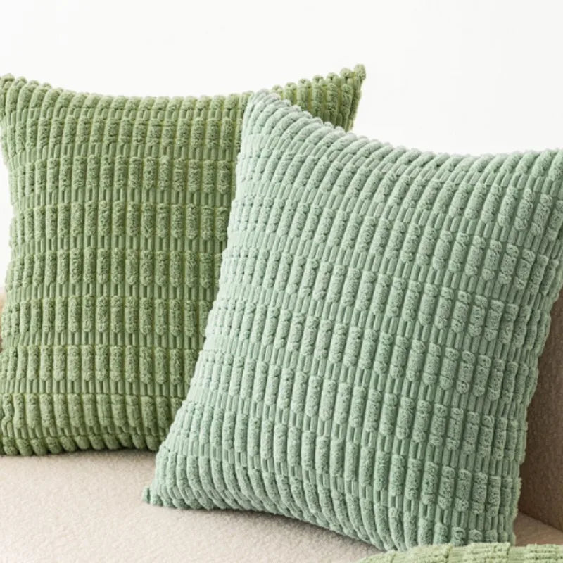 Afralia™ Inyahome Sage Green Corduroy Velvet Pillowcase Set of 2 - Cushion Cover