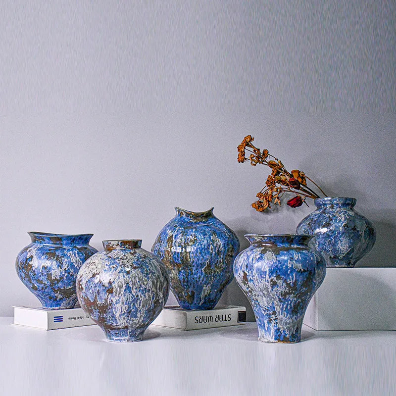 Afralia™ Handcrafted Chinese Porcelain Vase Home Decor Flower Arrangement Accessory