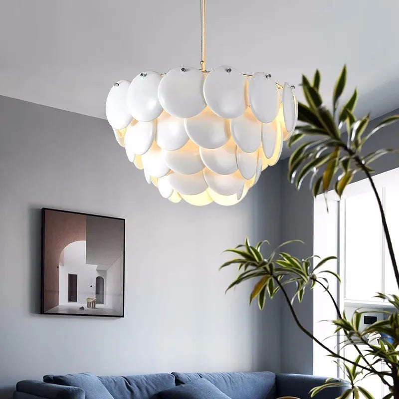 Afralia™ Ceramic Chandelier White Droplight: Contemporary Nordic Style Pendant Light for Modern Home Decor