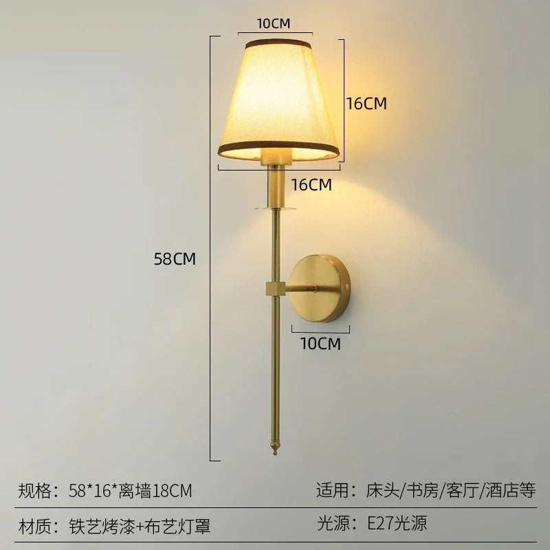 Afralia™ Nordic Fabric Wall Sconce for Bedroom Decor - Elegant Room Lighting Fixture