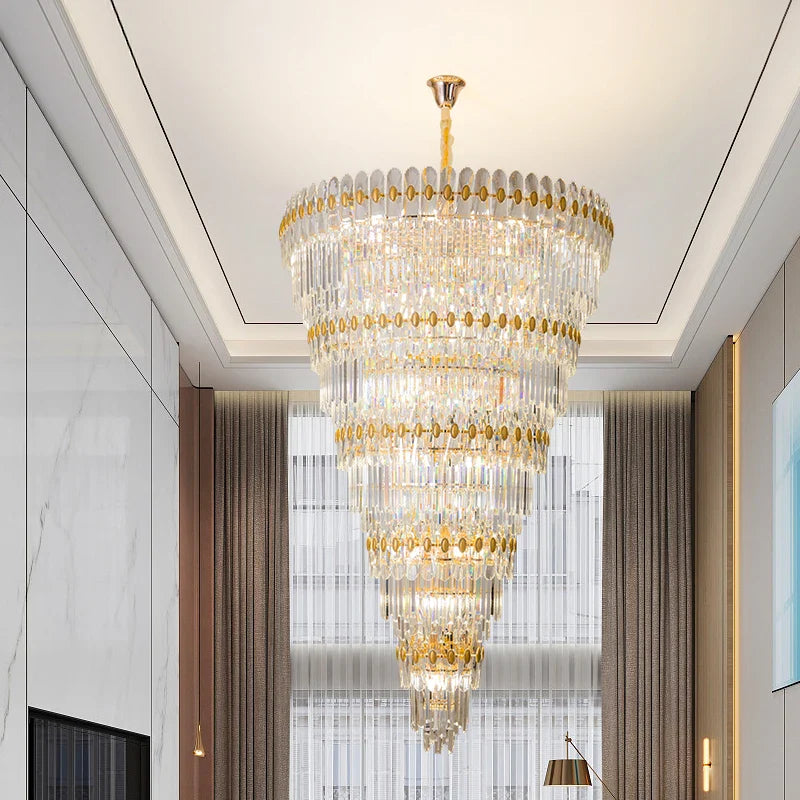 Afralia™ Crystal Chandelier: Modern Light Luxury for Living Room, Dining Room, and Bedroom