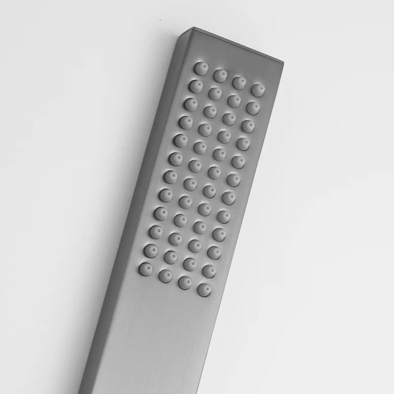 Afralia™ Stainless-Steel Handheld Shower Head - Matte Black/Grey/Brushed Gold Square - High Pressure