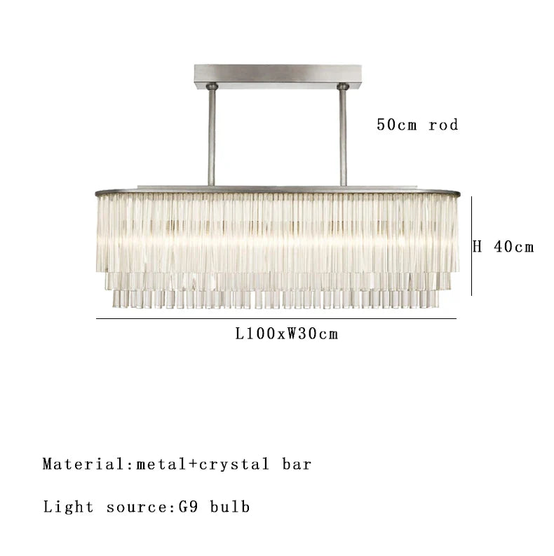 Afralia™ Classic Crystal Bar Chandelier for Hotel Dining Decor