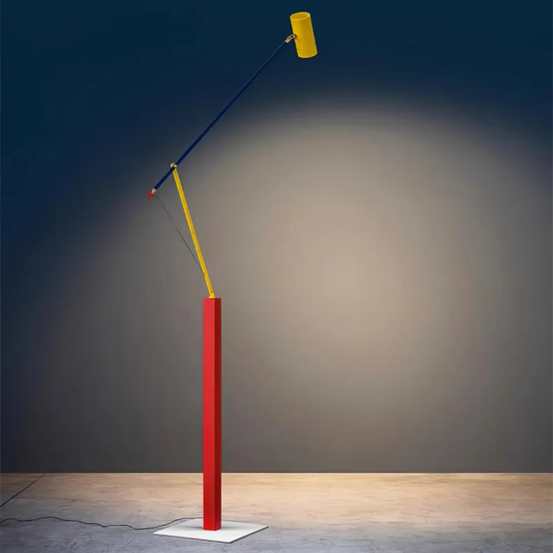 Afralia™ Rainbow Metal Floor Lamp - Height Adjustable, Rotating Joint for Bedroom and Children's Room