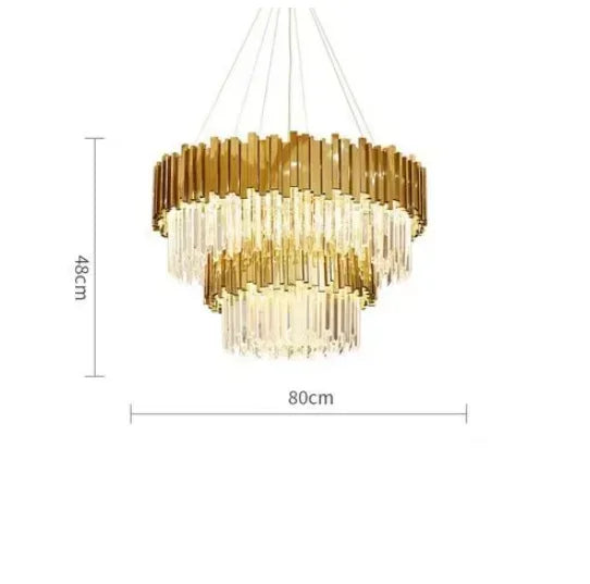 Afralia™ Golden Crystal Ceiling Light for Modern Living Room and Dining Room