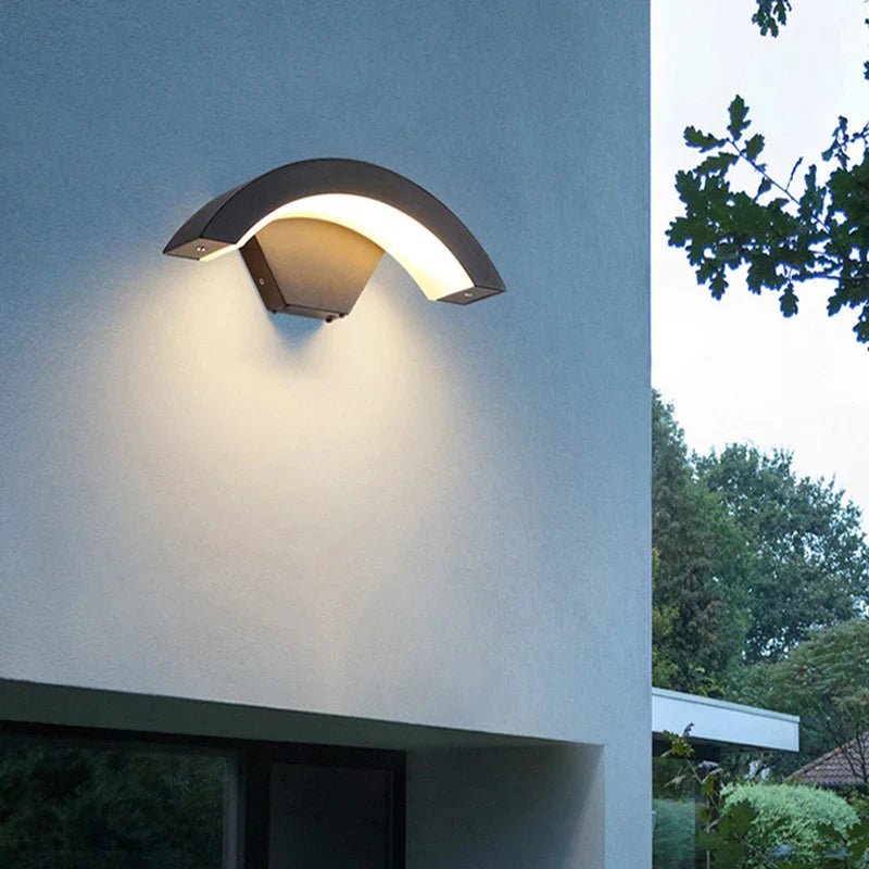 Afralia™ Modern Outdoor Waterproof LED Wall Light with Sensor