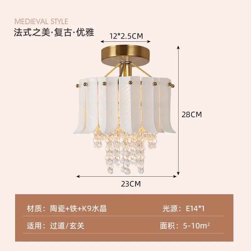 Afralia™ Crystal Pendant Lights LED E14 Modern Ceramic Luxury Atmosphere Amplify Your Space