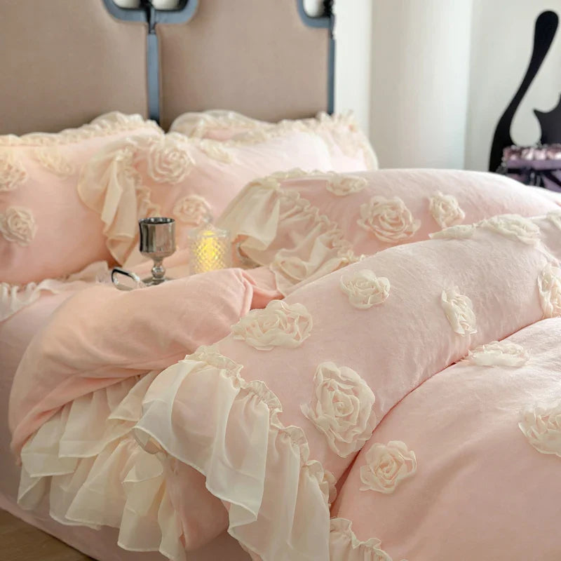 Afralia™ Princess French Flowers Bedding Set