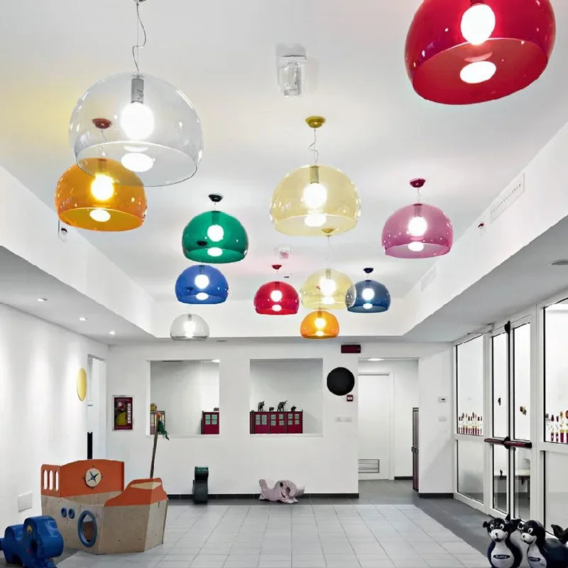 Afralia™ Colorful FL/Y Pendant Lamp: Modern LED Hanging Light for Stylish Spaces