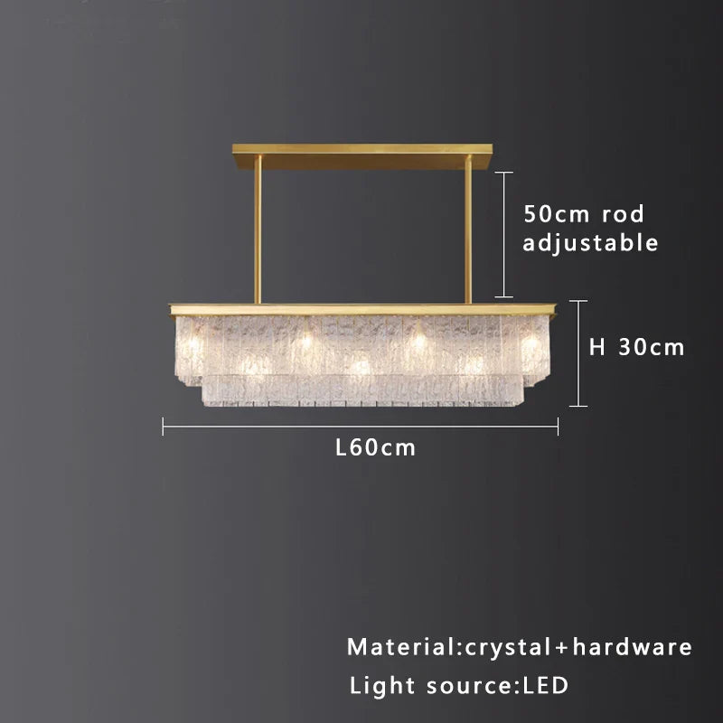 Afralia™ Elegant Crystal Glass Chandelier for Luxury Home Decor