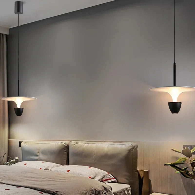 Afralia™ Nordic Minimalist LED Chandelier for Bedroom, Restaurant, Bar - Interior Lighting Solution