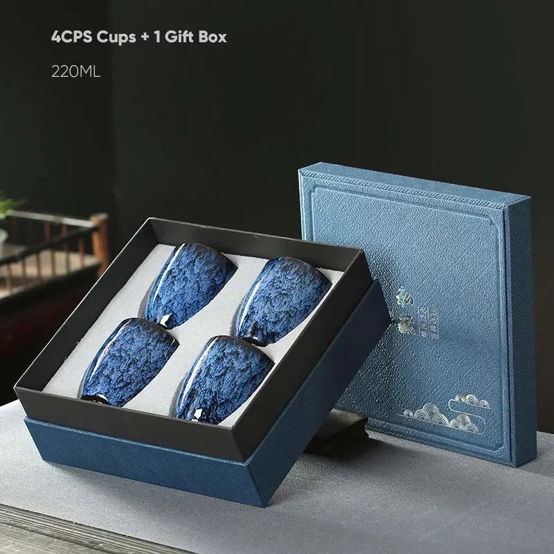 Afralia™ Ceramic Tea and Coffee Cups Set - Gift Box Included