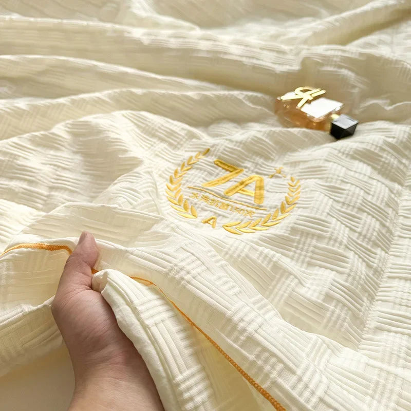 Afralia™ Summer Antibacterial Jacquard Embroidered Quilt, Maternal & Child Grade Luxury Comforter