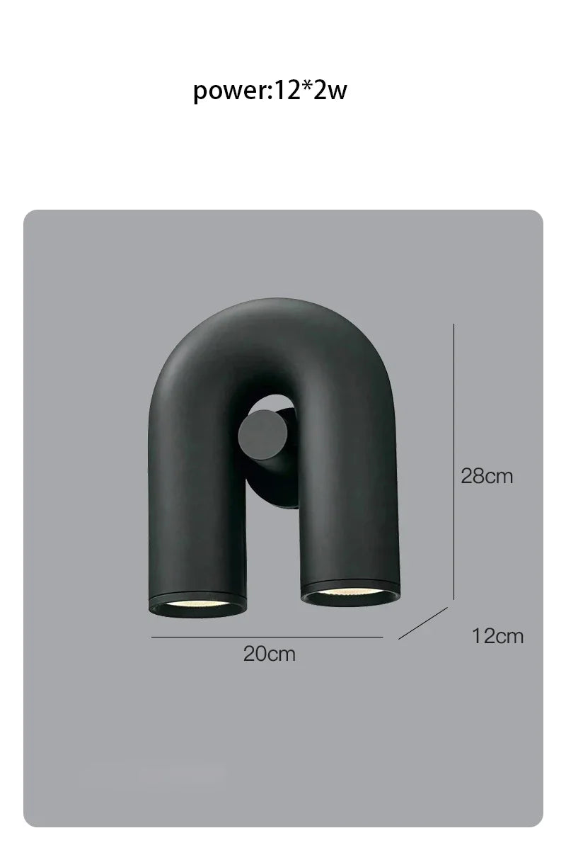 Afralia™ U-shaped Wall Lamp Background Beside Sconce Light Nordic Lighting Living Room Corridor