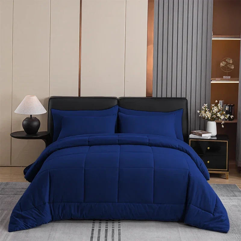 Afralia™ All-Season Quilted Duvet Set - Queen & King Size Comforter with Pillowcases