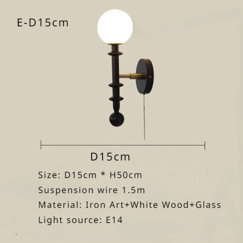 Modern Wood Strip Chandelier Glass Ball Lampshade for Kitchen Island Dining Living Room Lighting by Afralia™