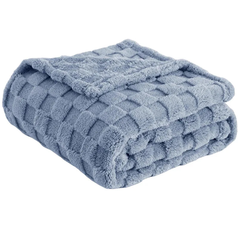 Fluffy Warm Blanket for Sofa Chair by Afralia™ - Cozy Outdoor Camping Picnic Travel
