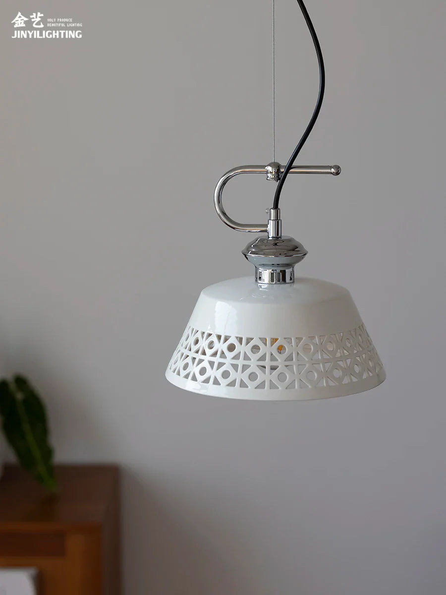 Afralia™ Ceramic Pendant Light, Nordic Retro Style for Bedroom, Aisle, Dining Room