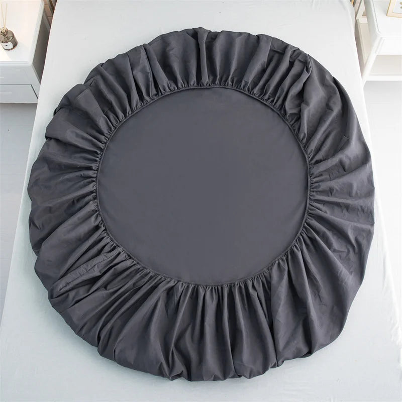 Afralia™ Luxe Sanding Fitted Sheet: High-Quality King Queen Bed Linen