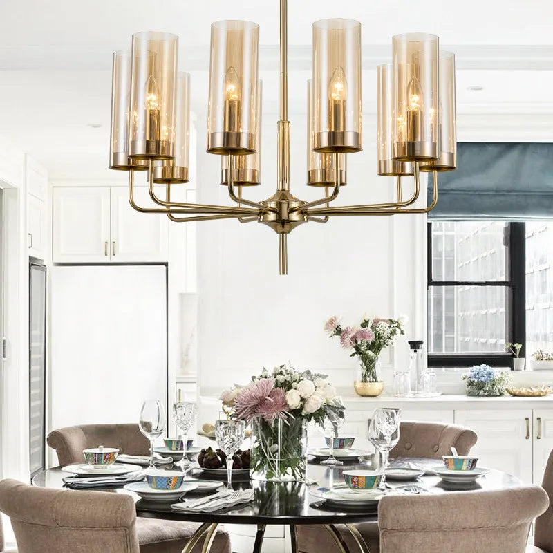 Afralia™ Glass Chandelier: Elegant Nordic Design Hanging Lamp for Kitchen Island, Restaurant, and Home