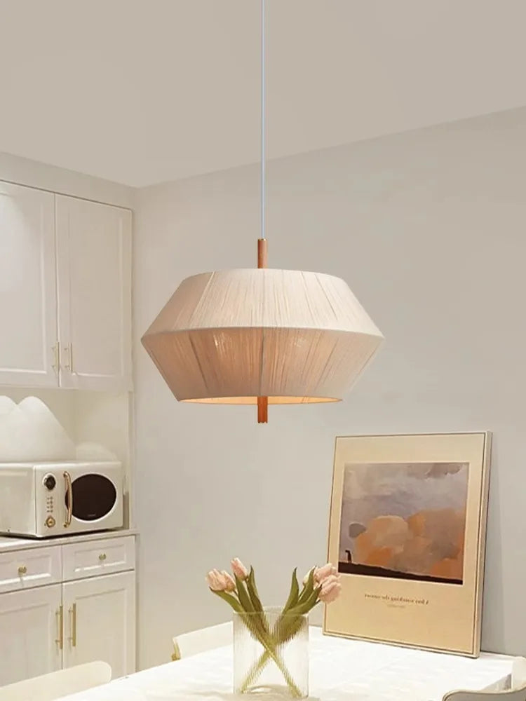 Afralia™ Wabi Sabi Cotton Thread Pendant Lights for Home Dining Room Decor