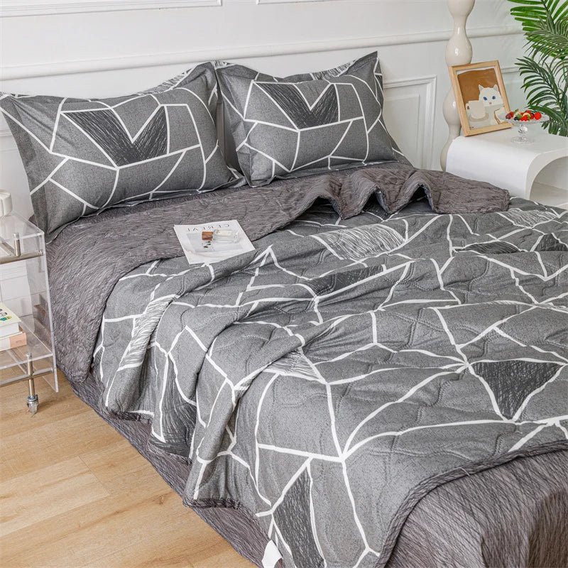 Afralia™ Summer Quilt Set - Soft & Lightweight Comforter Single Double Blanket
