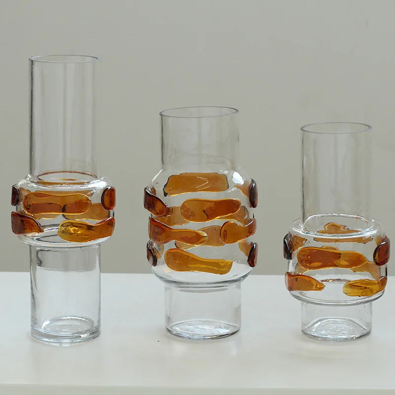 Afralia™ Clear Glass Vase Bubble Floral Arrangement Room Decoration