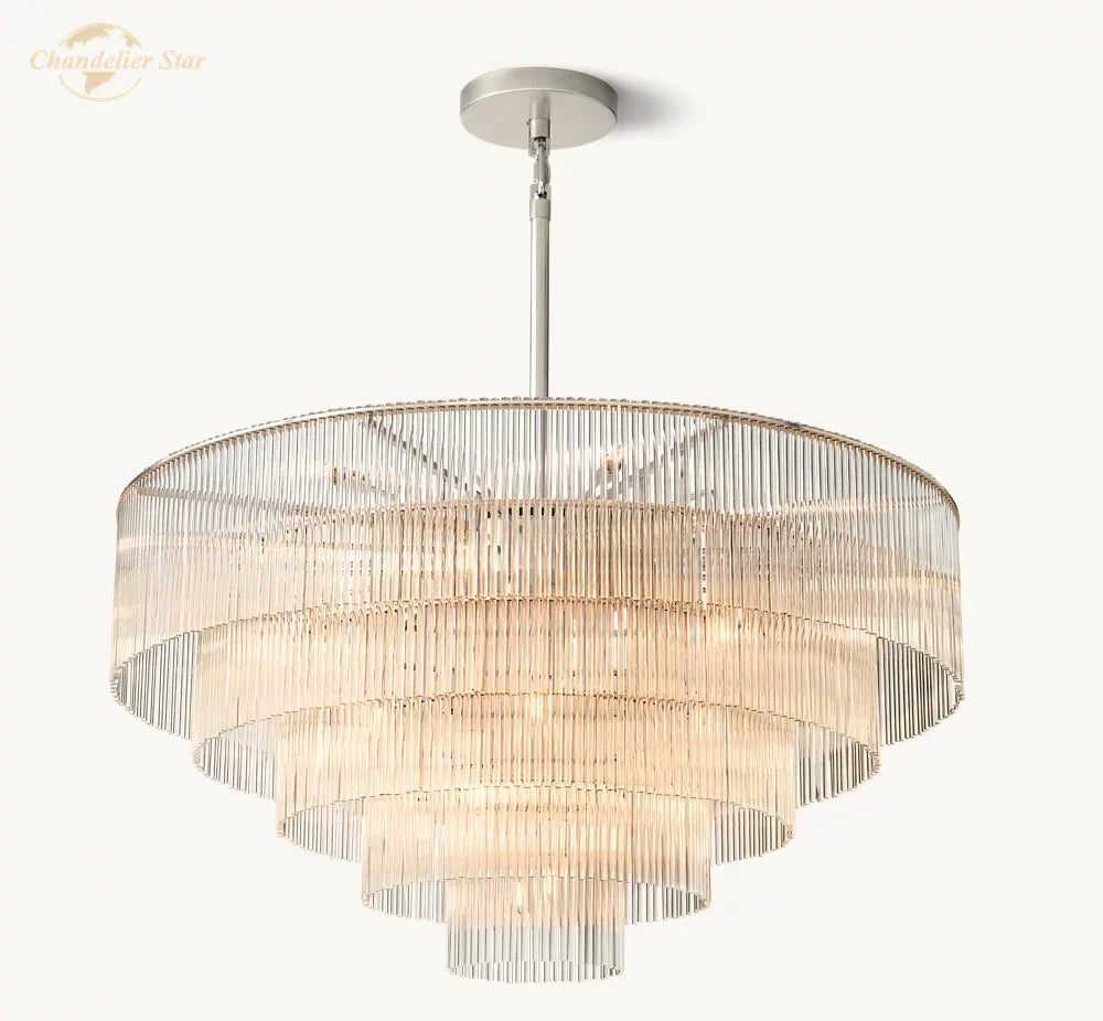 Afralia™ LED Amadeo Round Crystal Chandelier for Living and Dining Room Decor