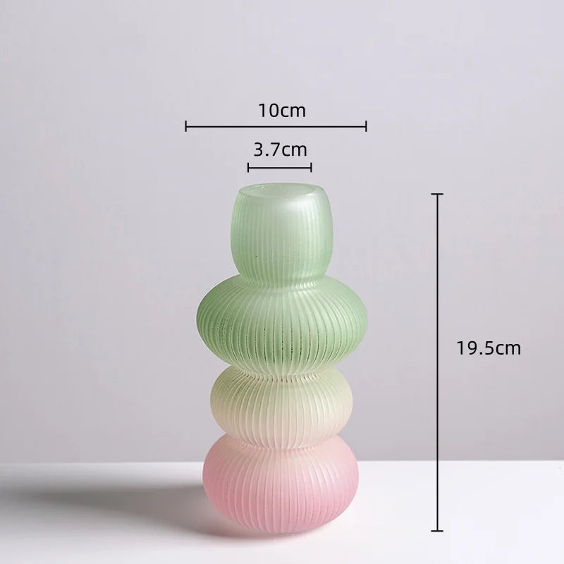 Afralia™ Glass Vase Geometric Gradient Flowerpot Terrarium Home Decoration