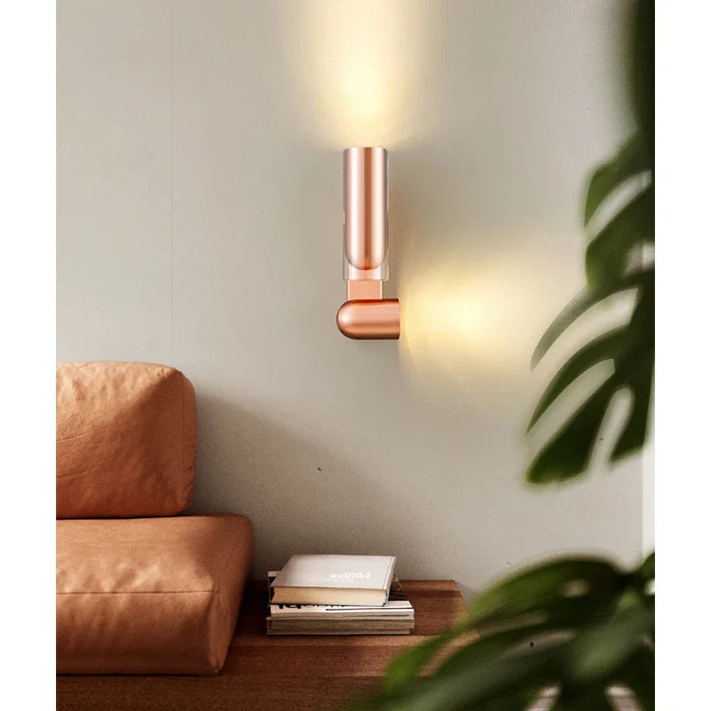 Afralia™ Nordic Postmodern Wall Lamp, Rotating Adjustable Bedside Aisle Hanging Lamp