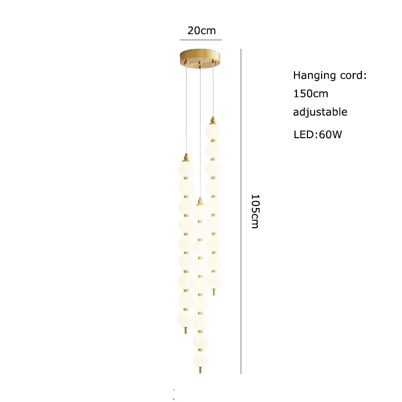 Afralia™ Art Deco LED Glass Pingpong Pendant Light in Gold Chrome Black.